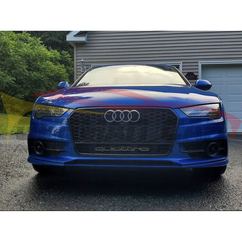 2012-2015 Audi RS7 Honeycomb Grille with Quattro in Lower Mesh
