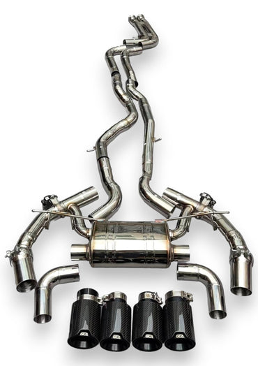 2016-2021 Bmw M2 Valved Sport Exhaust System | F87 Stainless Steel / Chrome Tips