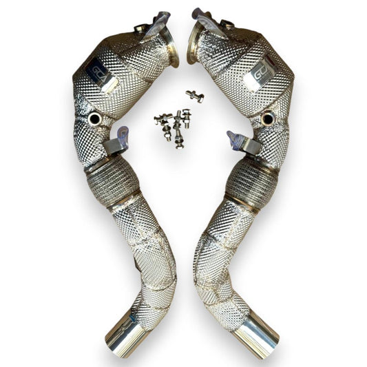 2016-2022 Bmw 750I Downpipes | G11/G12 Yes Heat Shield / 200 Cell Euro 6 Sport High Flow Cat Front