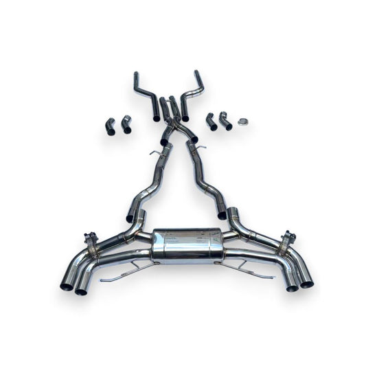 2016-2022 Bmw 750I Valved Sport Exhaust System | G11/G12 Stainless Steel / Chrome Tips Exhausts