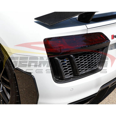 2017-2018 Audi R8 Dry Carbon Fiber Rear Bumper Air Vents Cover Trim I MK2 - Additional Accessories