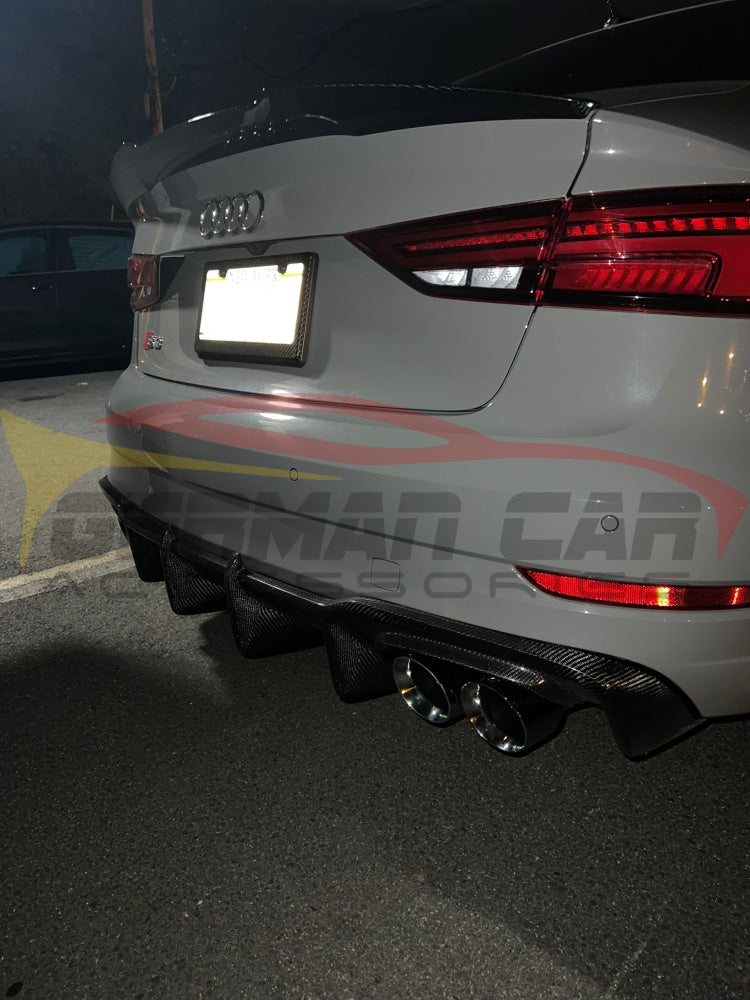 2017-2020 Audi A3/S3/Rs3 V Style Carbon Fiber Trunk Spoiler | 8V.5 Rear Spoilers