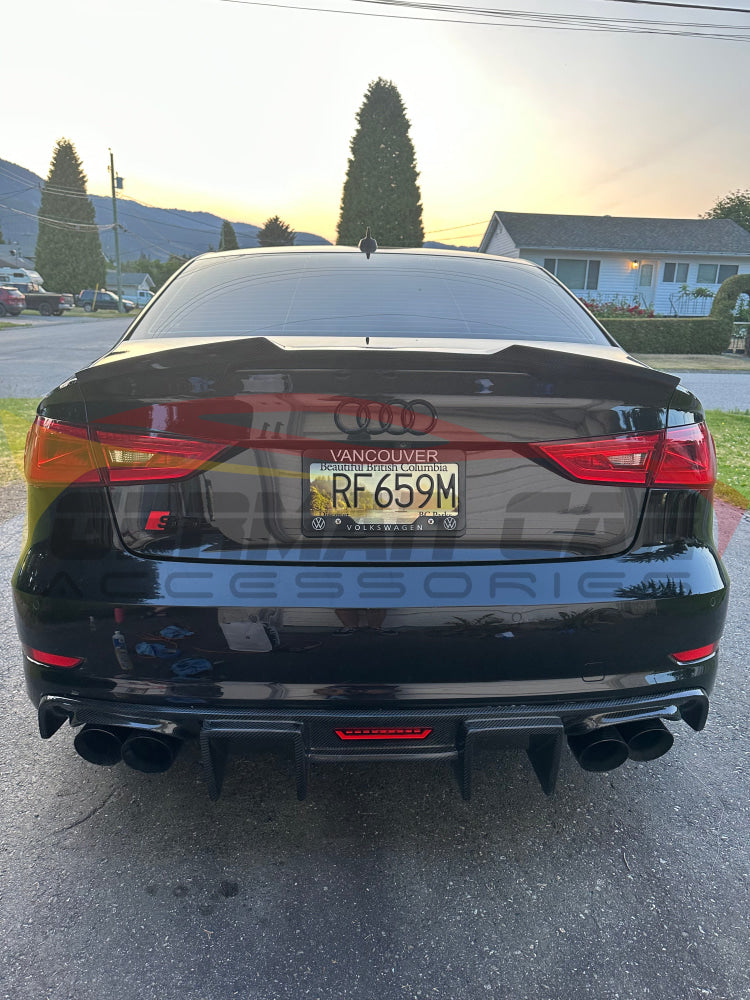 2017-2020 Audi A3/S3/Rs3 V Style Carbon Fiber Trunk Spoiler | 8V.5 Rear Spoilers