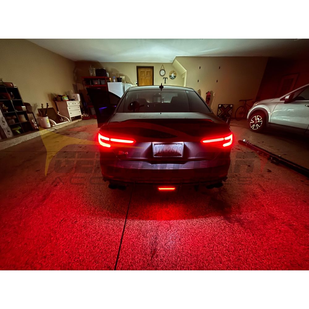 2017-2020 Audi A4/S4 Carbon Fiber Aggressive KB Style Diffuser with LED Brake Light | B9 A4/S4 Rear Diffusers