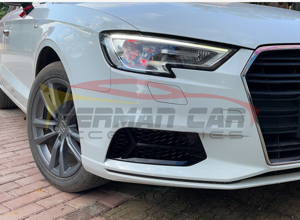2017-2020 Audi Rs3 Style Fog Light Grilles | 8V.5 A3/S3 Front