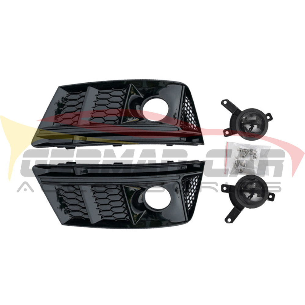 2017-2020 Audi Rs4 Style Fog Light Grilles | B9 A4/S4 A4 Non S Line Front