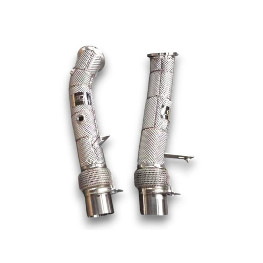2017-2022 BMW M760i/M760Li Downpipes | G11/G12 - Yes Heat Shield / Racing Downpipe (No Cat) - Downpipes