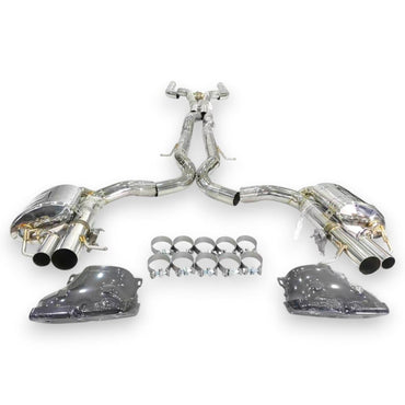 2017-2023 Mercedes E63 AMG Valved Sport Exhaust System | W213 Stainless Steel Exhaust / Chrome Tips Exhausts