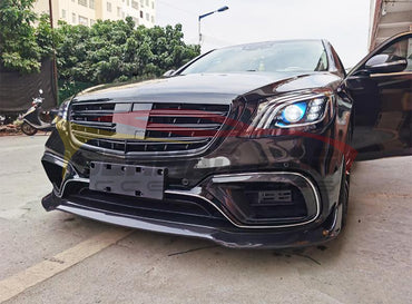 2018-2020 Mercedes-Benz S63/S65 AMG Carbon Fiber Front Lip | W222 Sedan Front Lips/Splitters