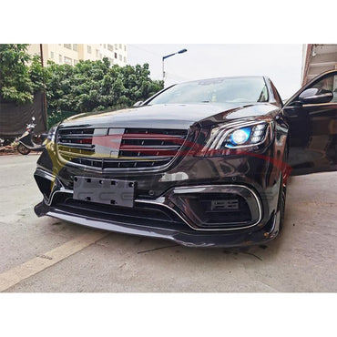 2018-2020 Mercedes-Benz S63/S65 AMG Carbon Fiber Front Lip | W222 Sedan Front Lips/Splitters