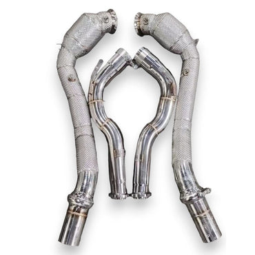 2019 + Mercedes G-Class/G63 Amg Front Race Pipes | W463/W464 Yes Heat Shield / Racing Downpipe (No