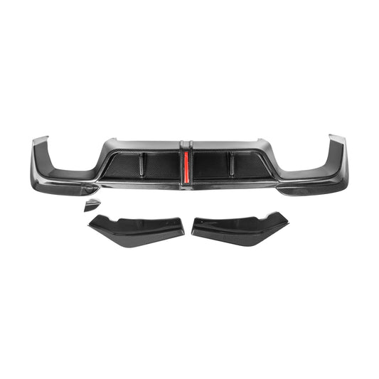 2019-2021 BMW X3M Carbon Fiber 3 Piece Rear Diffuser with LED Brake Light | F97 Front Lips/Splitters