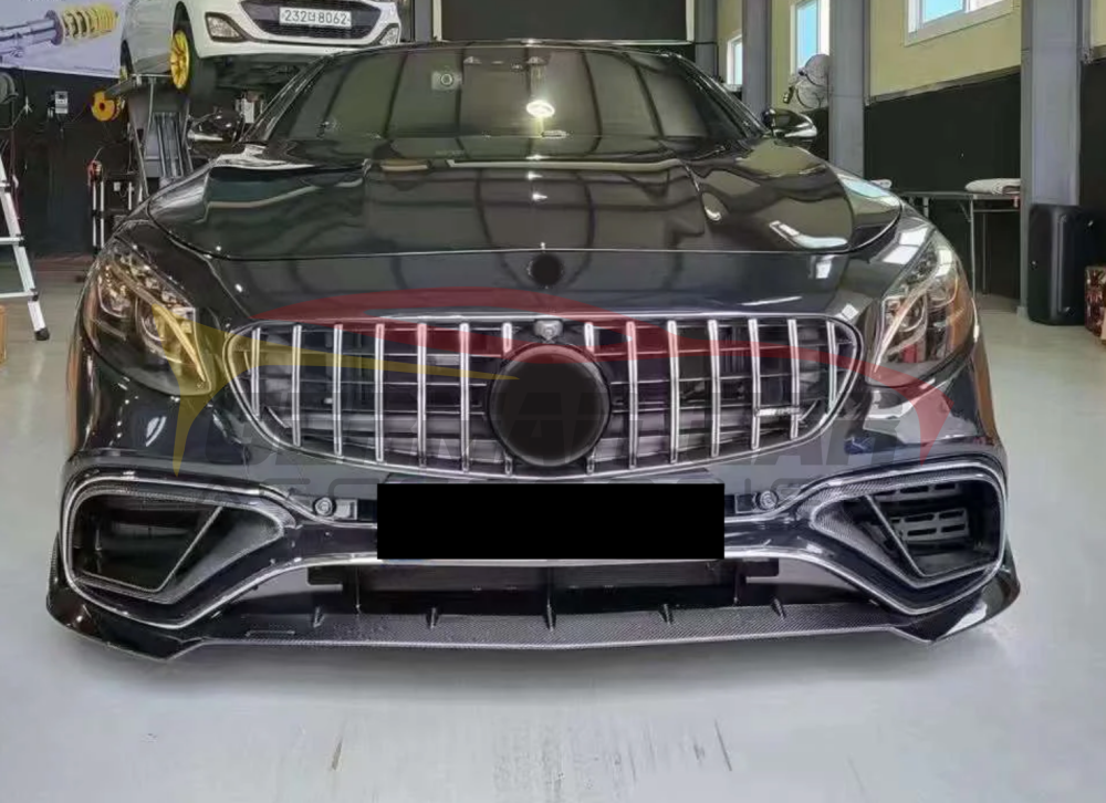 2019 2021 Mercedes Benz S550/S63/S65 AMG Carbon Fiber Front Lip | C217/W217 Coupe Front Lips/Splitters