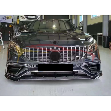 2019 2021 Mercedes Benz S550/S63/S65 AMG Carbon Fiber Front Lip | C217/W217 Coupe Front Lips/Splitters