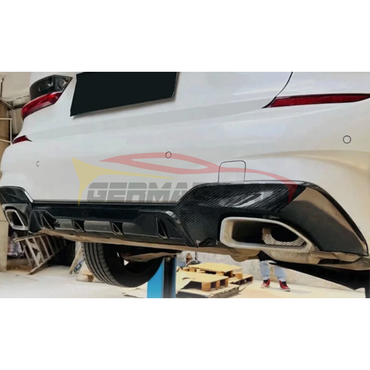 2019-2022 BMW 3-Series M Performance Style Carbon Fiber Rear Diffuser | G20 M340i Rear Diffusers