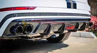 2019 + Audi Q8/SQ8 Carbon Fiber KB Style Diffuser with LED Brake Light | Q8/SQ8 Rear Diffusers