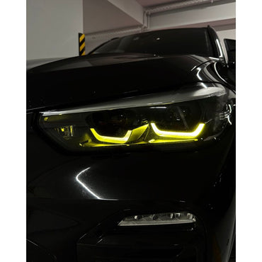 2019-2023 BMW X5/X6/X5M/X6M CSL Style Headlights Yellow DRL Modules | G05/G06/F95/F96 Non-Laser Headlights Headlights