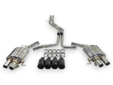 2019 + Audi A6/A7 Valved Sport Exhaust System | C8 A6/A7 Stainless Steel Exhaust / Chrome Tips Exhausts