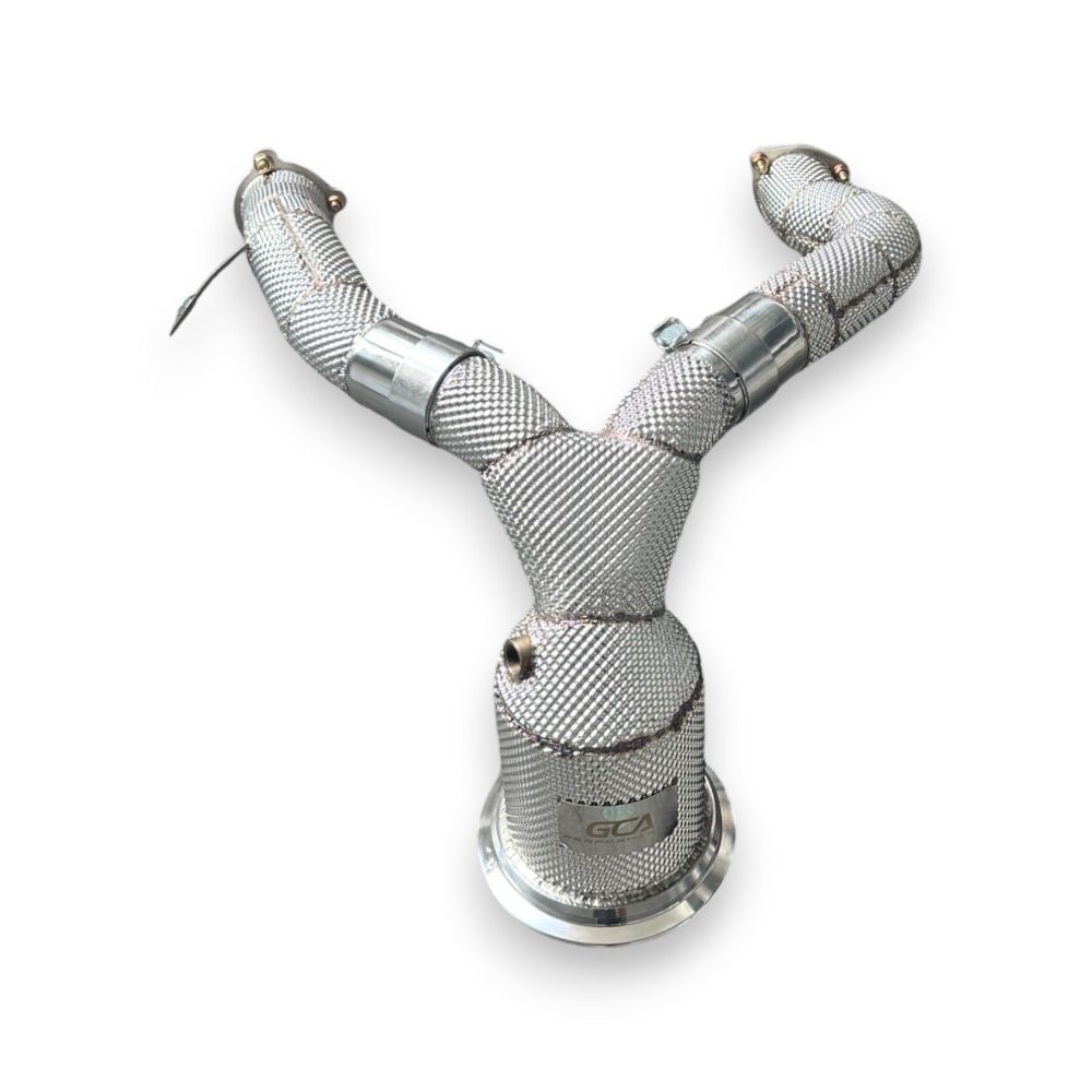 2019 + Audi A6/A7 Downpipe | C8 Yes Heat Shield / Racing (No Cat) Front Race Pipes