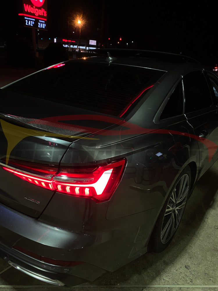 2019+ Audi A6/S6 Renntech Style Carbon Fiber Trunk Spoiler | C8 A6/S6 Rear Trunk Spoilers