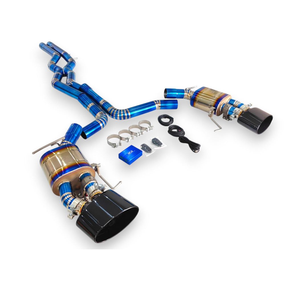 2019 + Audi RS6/RS7 Valved Sport Exhaust System | C8 RS6/RS7 Titanium Exhaust / Chrome Tips Exhausts