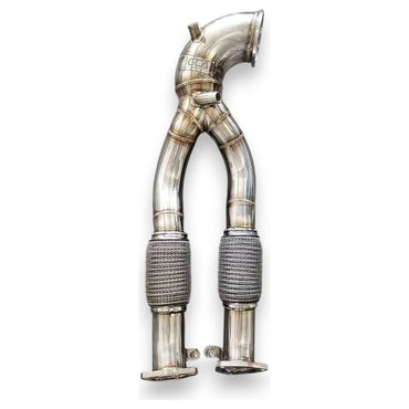 2019 + Audi RSQ3 Downpipe | F3 RSQ3 No Heat Shield / Racing Downpipe (No Cat) Downpipes