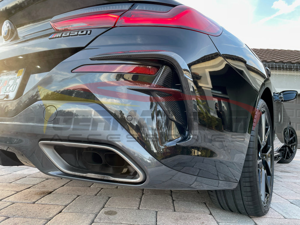 2019+ Bmw 8-Series Carbon Fiber Rear Bumper Canards | G14/G15/G16 Additional Accessories
