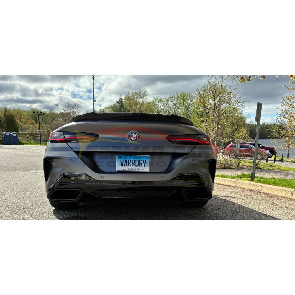 2019 + BMW 8-Series/M8 V Style Carbon Fiber Trunk Spoiler | F91/F92/F93/G14/G15/G16 Rear Trunk Spoilers