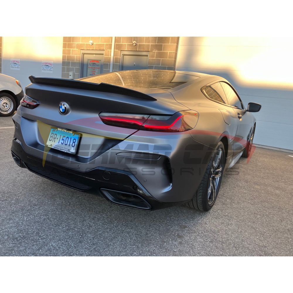 2019 + BMW 8-Series/M8 V Style Carbon Fiber Trunk Spoiler | F91/F92/F93/G14/G15/G16 Rear Trunk Spoilers