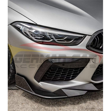 2019 + BMW M8 Carbon Fiber Upper Front Bumper Splitters | F91/F92/F93 Additional Accessories