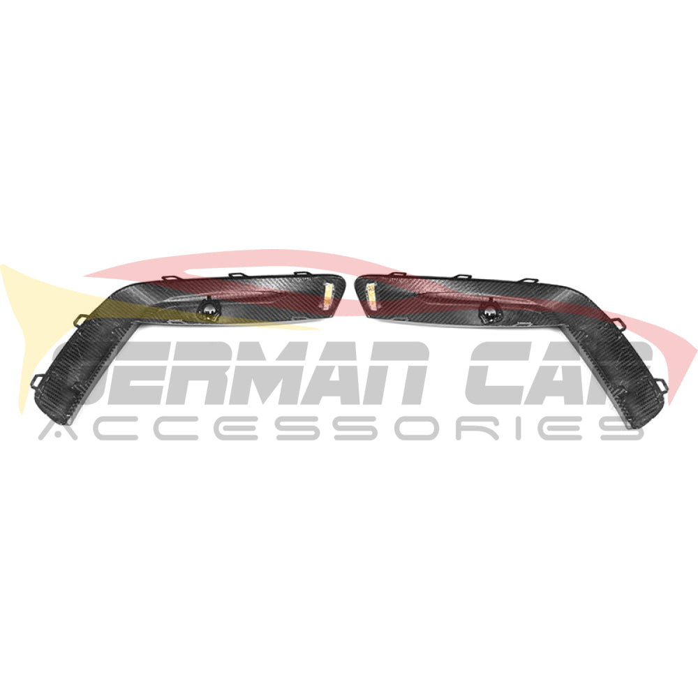 2019 + BMW M8 Carbon Fiber Upper Front Bumper Splitters | F91/F92/F93 Additional Accessories