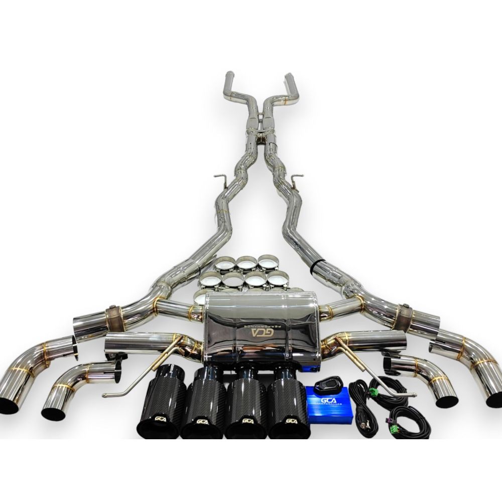 2019 + Bmw M8 Valved Sport Exhaust System | F91/F92/F93 Stainless Steel / Chrome Tips Axleback Only