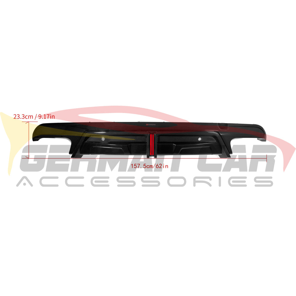 2019 + BMW X5M/X6M Carbon Fiber Rear Diffuser with Brake Light | F95/F96 Rear Diffusers