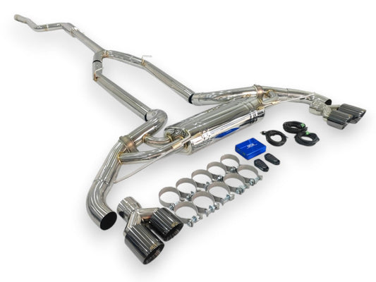 2019 + BMW X7 Valved Sport Exhaust System | G07 X7 Stainless Steel Exhaust / Chrome Tips Exhausts