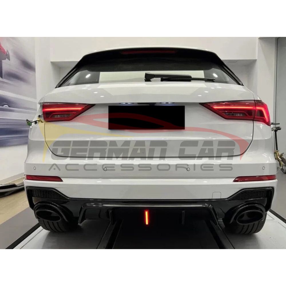 2020-2024 Audi Q3/SQ3 Gloss Black Diffuser with LED Brake Light | Q3/SQ3 Rear Diffusers