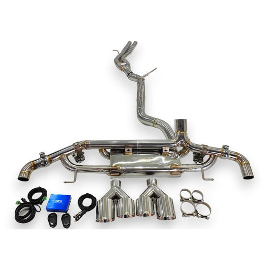 2016-2019 Audi Q7 Valved Sport Exhaust System | 4M Stainless Steel / Chrome Tips