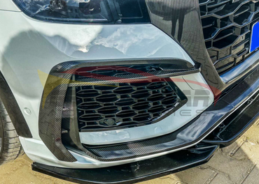 2020-2024 Audi RSQ8 Carbon Fiber Upper Front Bumper Splitters | RSQ8 Additional Accessories