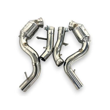 2020 + Mercedes Gle63 Amg Downpipes | W167 No Heat Shield / Racing Downpipe (No Cat) Front Race