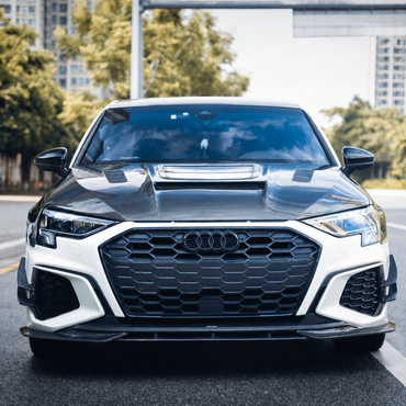 2021+ Audi A3/S3/RS3 Glass Engine Cover Carbon Fiber Hood | 8Y/8Y.5