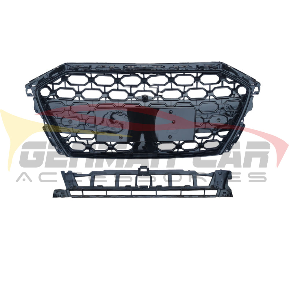 2021 + Audi Rs3 Style Honeycomb Grille | 8Y A3/S3 Black Frame Mesh Front Grilles