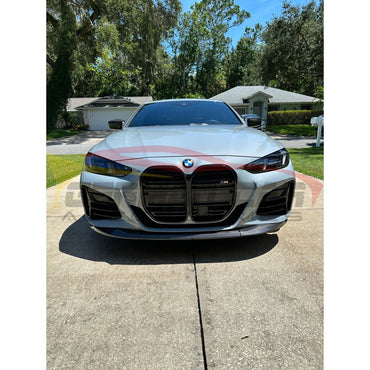 2021 + BMW 4 Series Carbon Fiber M Performance Style 3 Piece Front Lip | G22/G23 Front Lips/Splitters