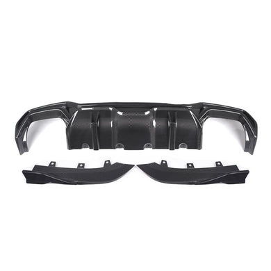 2021+ Bmw 4-Series Carbon Fiber S Style 3 Piece Rear Diffuser | G22/G23 Front Lips/Splitters