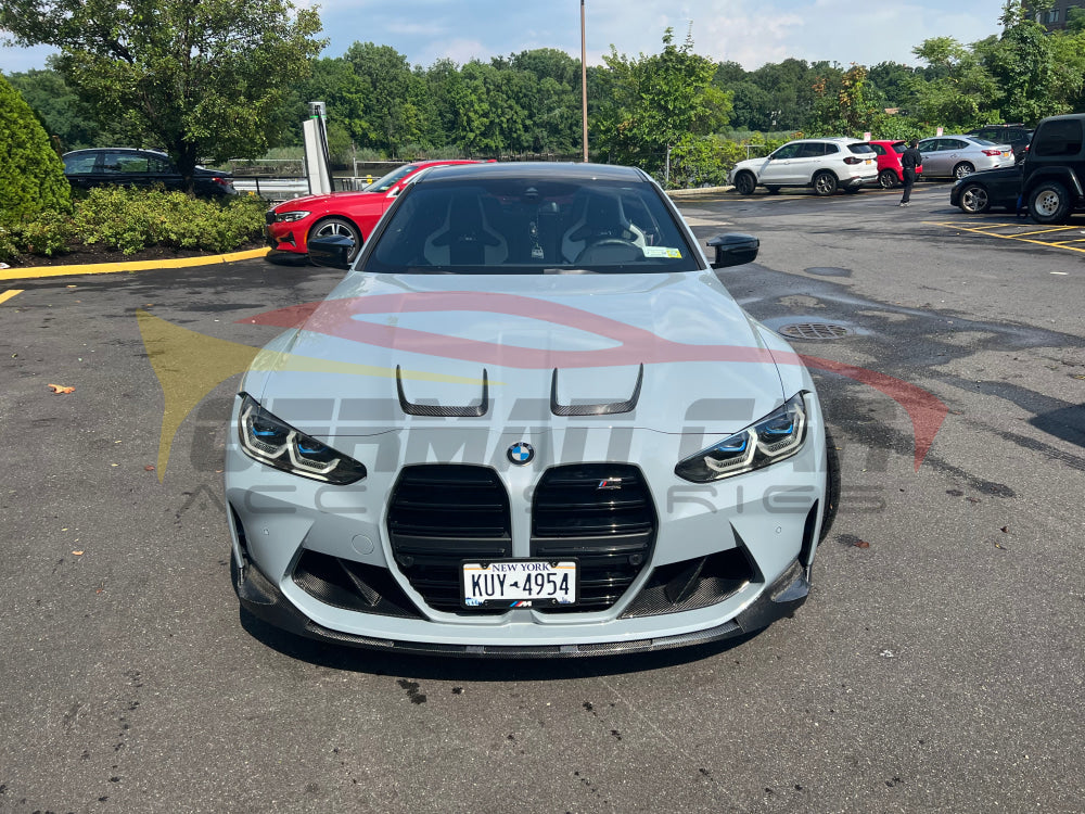 2021+ Bmw M3/m4 Carbon Fiber Front Hood Splitters | G80/g82/g83