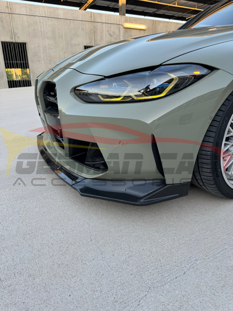 2021 + Bmw M3/M4 Carbon Fiber V Style 3 Piece Front Lip | G80/G82/G83 Lips/Splitters