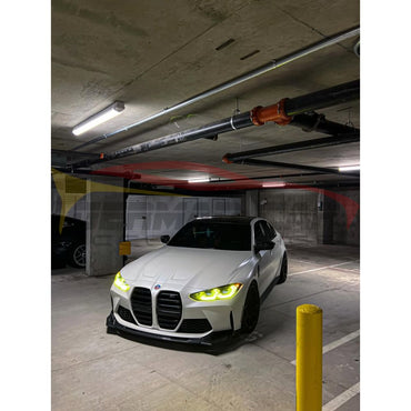 2021+ BMW M3/M4 Carbon Fiber V Style 3 Piece Front Lip | G80/G82/G83 Front Lips/Splitters