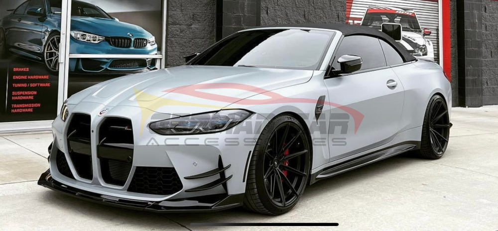 2021+ Bmw M3/M4 Carbon Fiber V Style 3 Piece Front Lip | G80/G82/G83 Lips/Splitters