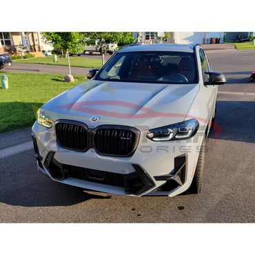 2022 + Bmw X3M Carbon Fiber Front Bumper Side Inserts | F97 Lci Lips/Splitters