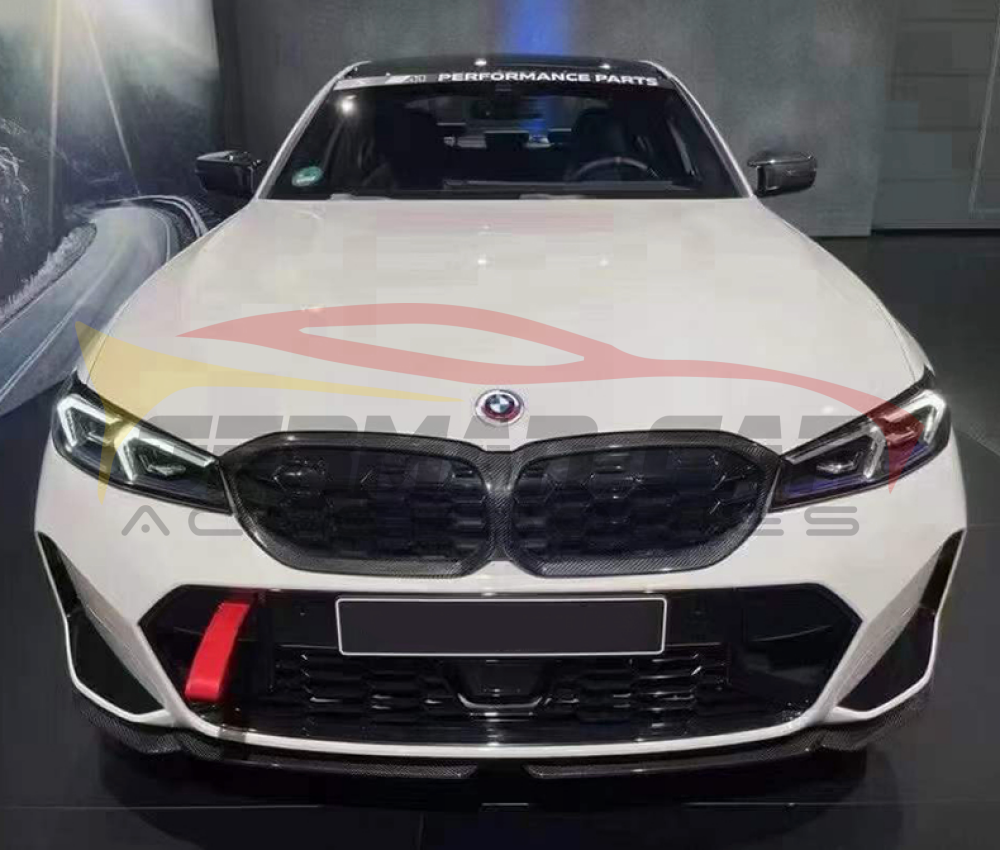 2023+ Bmw 3-Series Carbon Fiber M Performance Style 3 Piece Front Lip | G20 Lci Lips/Splitters