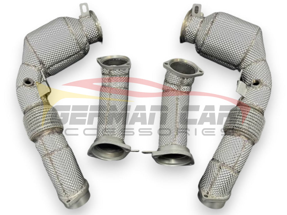 2024 + Bmw X5/X6/X7 M60I Front Race Pipes | G05/G06/G07 Lci Yes Heat Shield / Racing Downpipe (No