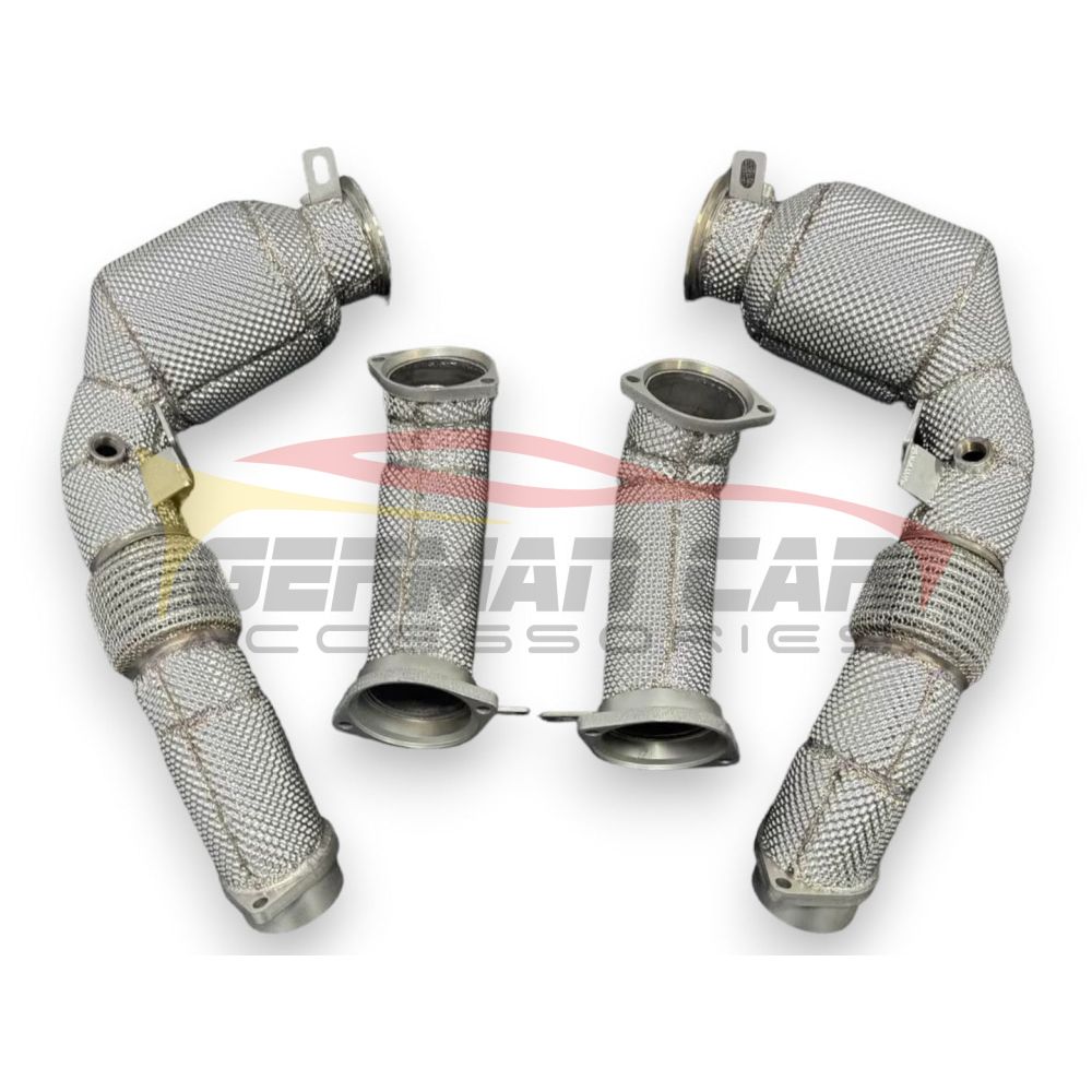 2024 + Bmw X5/X6/X7 M60I Front Race Pipes | G05/G06/G07 Lci Yes Heat Shield / Racing Downpipe (No